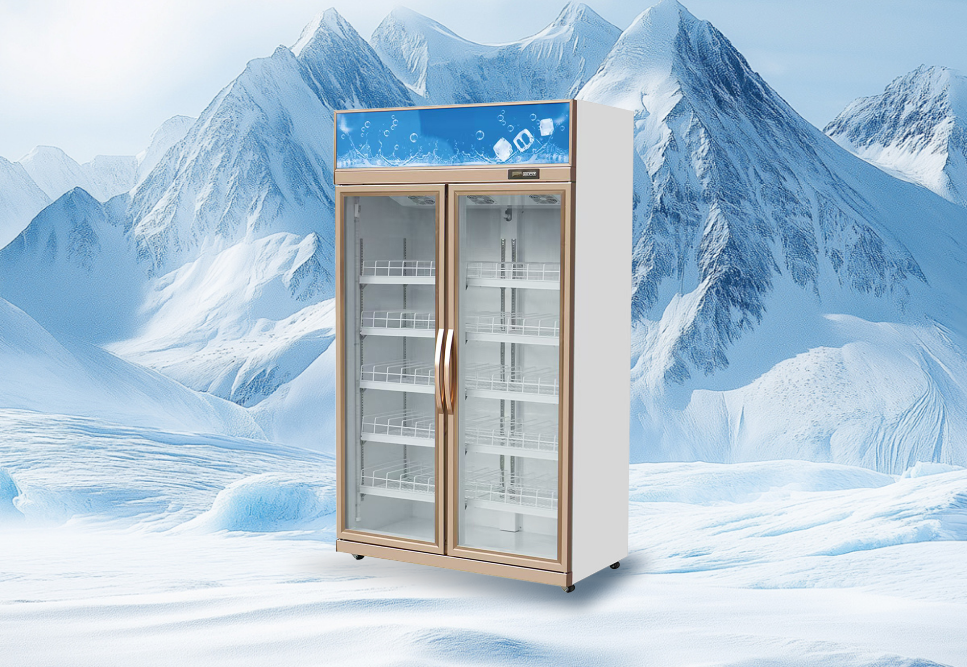 OEM factory-direct upright display fridges. 50+ models, 1–4 doors, glass door merchandisers for supermarkets, convenience stores, and HORECA. CE certified, R-290 ready.