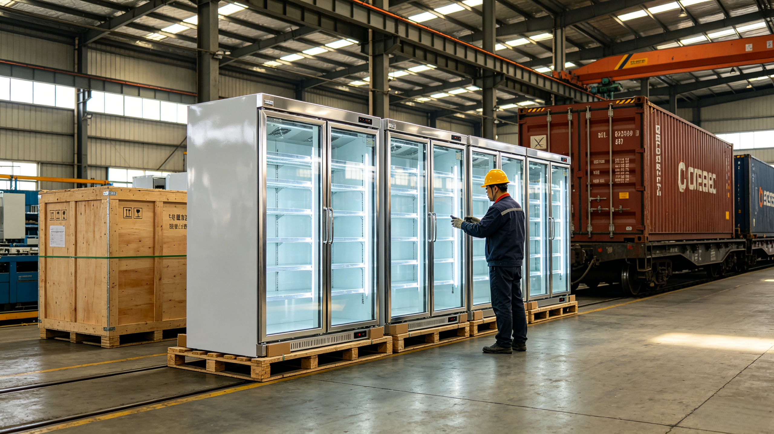 Yichuhui commercial display refrigerator product and retail installation example